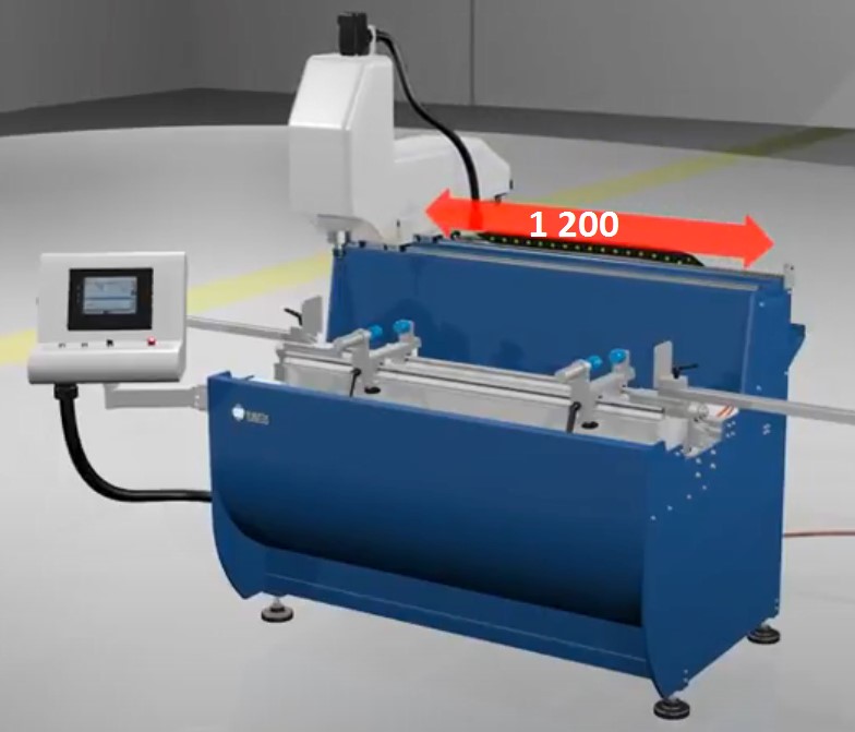 TM 1200-2  Перемещение фрезерного узла 