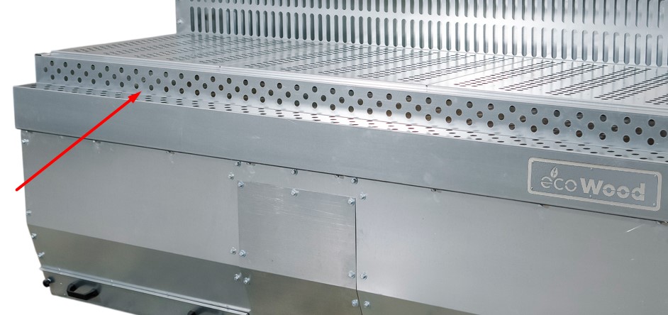 EcoWood GT-1500  Передний уступ  Служит для обработки торцов деталей, а также увеличения эффективности улавливания пыли рабочей поверхностью 
