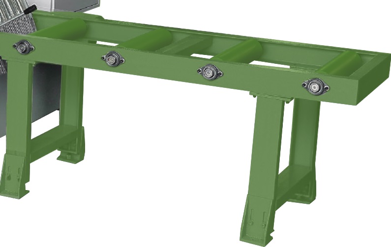 EcoWood MBC-220  Рольганги в комплекте  Для удобства подачи лафетов в многопильный станок предусмотрены неприводные рольганги на входе и на выходе из станка