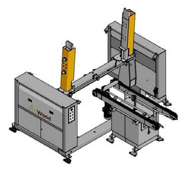 EcoWood Pallet Line 2500 Pallet Line 2500  Первый поворотный механизм на 180°  Мощность 4 кВт 