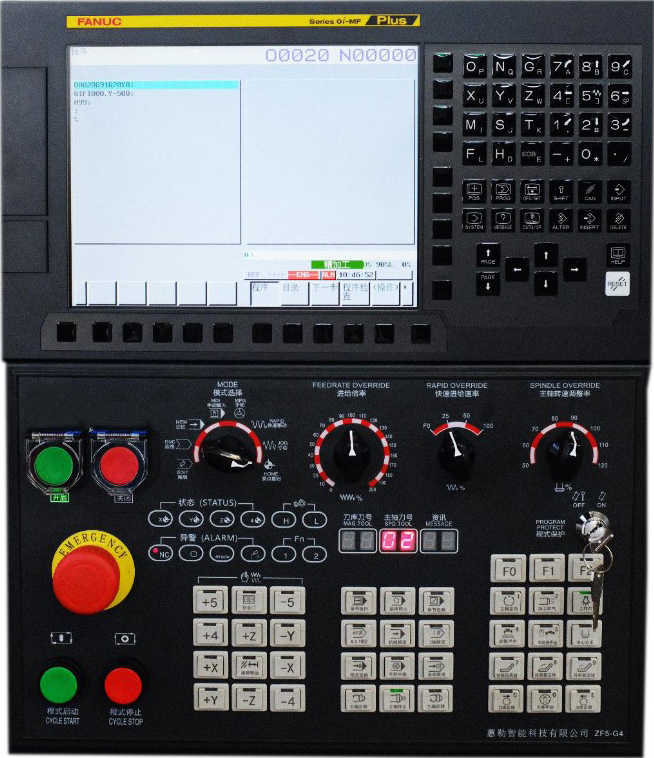 SPECTR MC1260  Система ЧПУ FANUC 0i-MF Plus  На станке устанавливается обновлённая система ЧПУ FANUC 0i-MF Plus, LCD монитор 10,4 дюймов  В версии Plus расширен функционал: