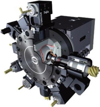 SPECTR TH-350  Револьверная головка  Револьверная головка на 12 приводных позиций BMT65 (4000 об/мин) для расширения технических возможностей оборудования 