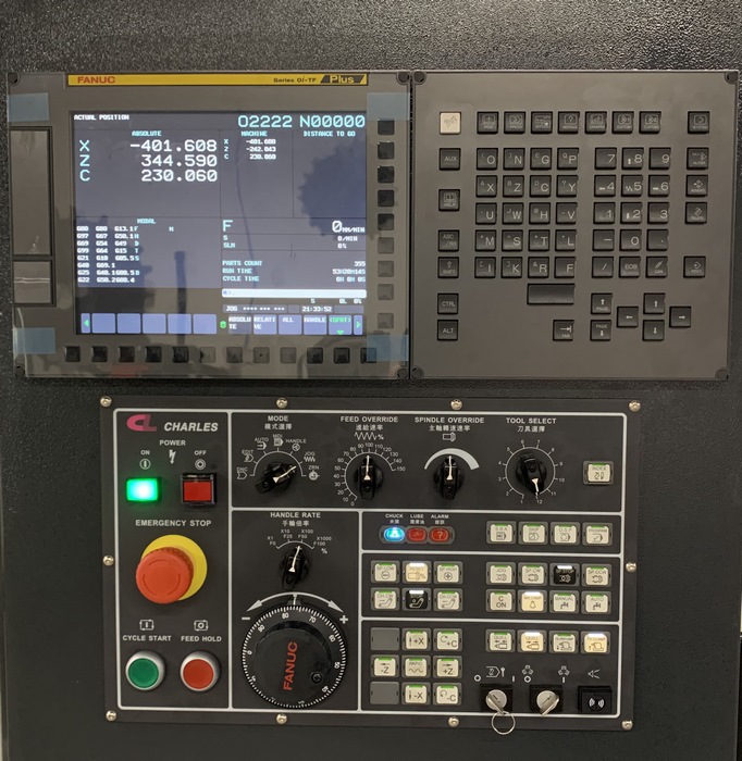 SKM NL 2000M  Система ЧПУ  В базовой комплектации установлена система ЧПУ FANUC 0i-TF, LCD монитор 10,4 дюйма, Manual Guide  Русифицированное меню оператора  Все основные компоненты системы ЧПУ: контроллер, привода, усилители изготовлены фирмой FA...