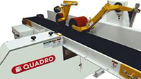QUADRO 101 E  Система подачи  Подпружиненные сдвоенные подающие вальцы обеспечивают надежную подачу и точное базирование заготовки  Система регулировок позволяет настроить вальцы на нужный размер заготовки и отрегулировать прижим  В комплект поста...