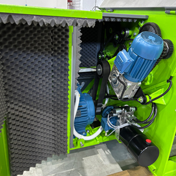 MEBOR VR-1300 VR 1300  Шумоизоляция  Для снижения шума работы системы подачи и основного двигателя станок техническая ниша проклеена акустическим поролоном 