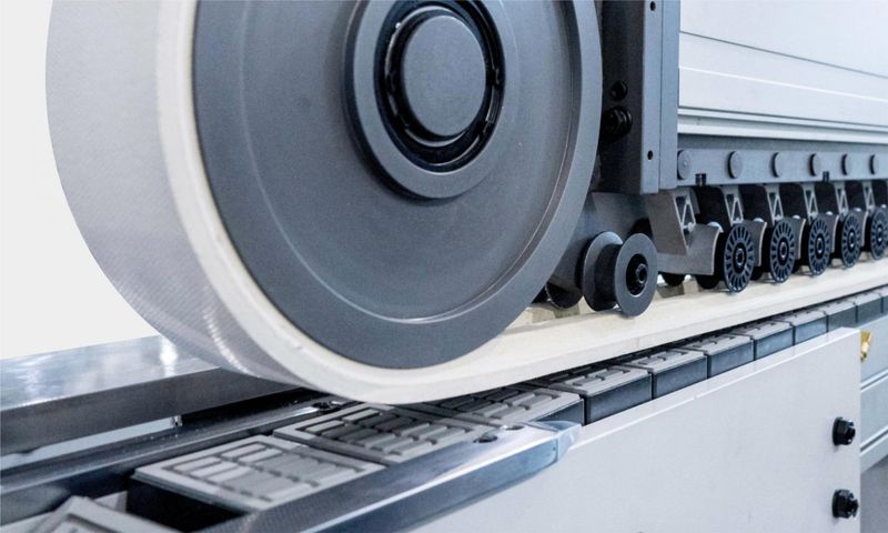 KDT KE-706GBSUT Laser 3.0  V-ОБРАЗНЫЙ РЕМЕНЬ     	Ремень вместо роликов      большое пятно контакта с заготовкой   не оставляет следов на пласти заготовки   гарантирует плавное перемещение заготовки   точное и надежное позиционирование заготовки н...
