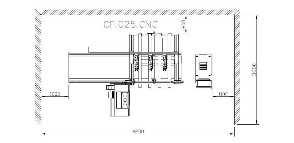 CHANGFENG CF-025.CNC  ГАБАРИТНЫЕ РАЗМЕРЫ 