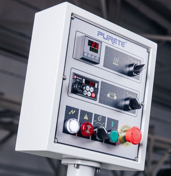 PURETE-L1613  ПАНЕЛЬ УПРАВЛЕНИЯ     				На всем протяжении тоннеля задается и поддерживается постоянная температура  Это делает процесс сушки более качественным и контролируемым, а также значительно продлевает срок службы ламп  Температура задаетс...