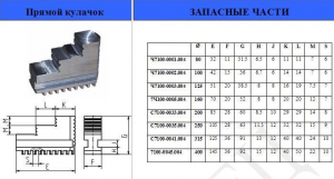 Кулачки прямые  d250 7100-0035.004 "CNIC"