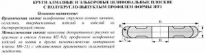 Круг алмазный 1FF1(плоский,полукруг.-выпукл.профиль)125х 8х4х4х32 R4,0 АС4   80/63 100% В2-01 50 карат
