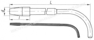 Метчик Гаечный М18 х 1,5 Р18 с изогнутым хвостовиком