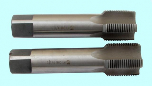 Метчик G 1 1/2" 9ХС трубный цилиндрический, ручной комплект из 2-х шт. (11 ниток/дюйм) левый ГОСТ 3266 "CNIC"
