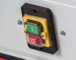 JET JBOS-5  Аварийная остановка  Удобно расположенная на передней панели яркая кнопка СТОП позволяет оператору быстро отключать агрегат в случае возникновения аварийной ситуации 