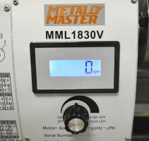Metal Master MML 1830V 
  Визуальный контроль  Данные о количестве оборотов шпинделя отображаются на цифровом дисплее, установленном на корпусе станка  
