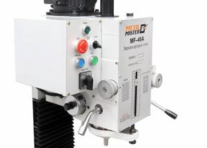 Metal Master MF-45A 
 Операции сверления и фрезерования могут выполняться двумя способами: В ручном режиме (быстрая подача при сверлении) Автоматическая подача (в 6 диапазонах скоростей) 
