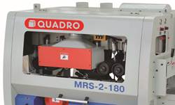 QUADRO MRS-2-180  Обеспечение безопасности  Защитный шумоизоляционный кожух, обеспечивают безопасность работы оператора на станке 
