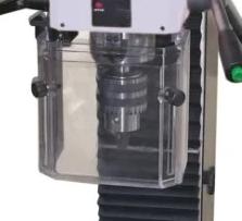 Proma FP-20A 
  Защита от стружки  
 Прозрачный экран практически полностью закрывает рабочую зону и препятствует вылету стружки в глаза оператора  
