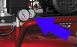 Сорокин 13.25  Контроль давления  На корпусе компрессора расположены два манометра, один из них показывает давление воздуха на выходе, другой - давление в ресивере 