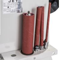 JET JBOS-5  Удобство хранения оснастки  Благодаря специальным полкам, которые расположены с двух сторон осцилляционного шпиндельного шлифовального станка JET JBOS-5, рабочие шпиндели и втулки хранятся прямо на корпусе станка 