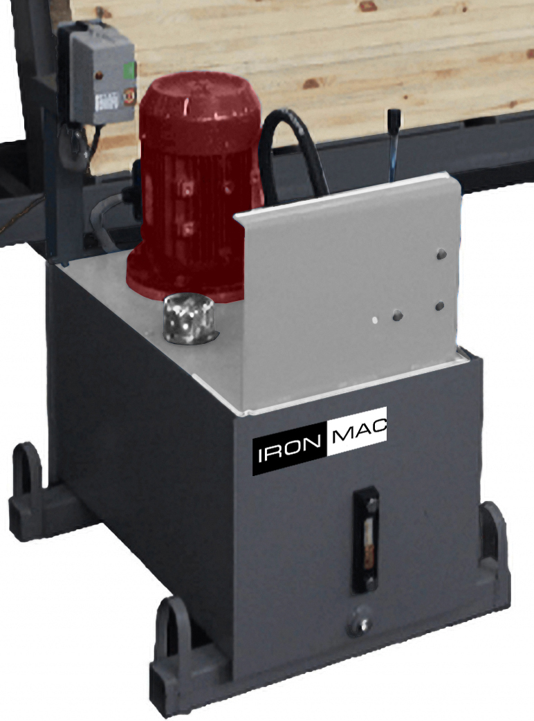 IRONMAC Press 200/HM  Гидростанция  Для склейки разнотолщинных заготовок на прессе имеется возможность регулировать вертикальные стойки под разную толщину изделий 