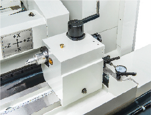Spitzen SOG-32  Задняя бабка  Корпус бабки так же выполнен из механита  Пиноль проходит операцию поверхностного упрочнения с помощью азотирования  Перемещение пиноли осуществляется подпружиненной рукояткой  Усилие зажима можно регулировать с помощ...