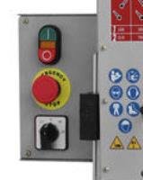 Holz Mann GBM25T_400V  Аварийное отключение  На панели управления расположена кнопка экстренной остановки станка на случай возникновения аварийной ситуации 