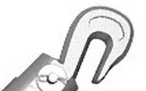 Сорокин 3.710  Надежное крепление  Специальная конструкция крюка обеспечивает надежное крепление цепи к гидроцилиндру обратного действия СОРОКИН 10 т 3 710 